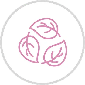 Natural ingredients green seal with a leaf